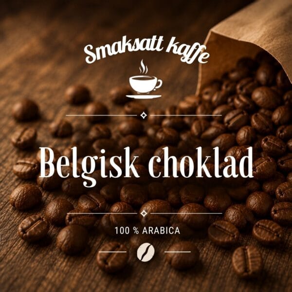 Belgisk choklad är ett mellanrostat smaksatt kaffe av 100 % Arabica med fyllig chokladsmak, mjuk sötma och en rund och härligt krämig karaktär.
