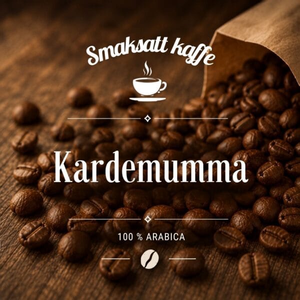 Kardemumma är ett mellanrostat smaksatt kaffe av 100 % Arabica med tydlig smak av kardemumma och en varm, fyllig karaktär som för tankarna till nybakat.
