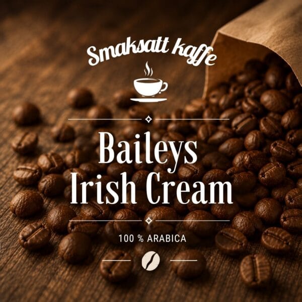 Baileys Irish Cream är ett mellanrostat kaffe av 100 % Arabica med smak av irländsk whiskey och len grädde. Fylligt, krämigt och helt utan alkohol.