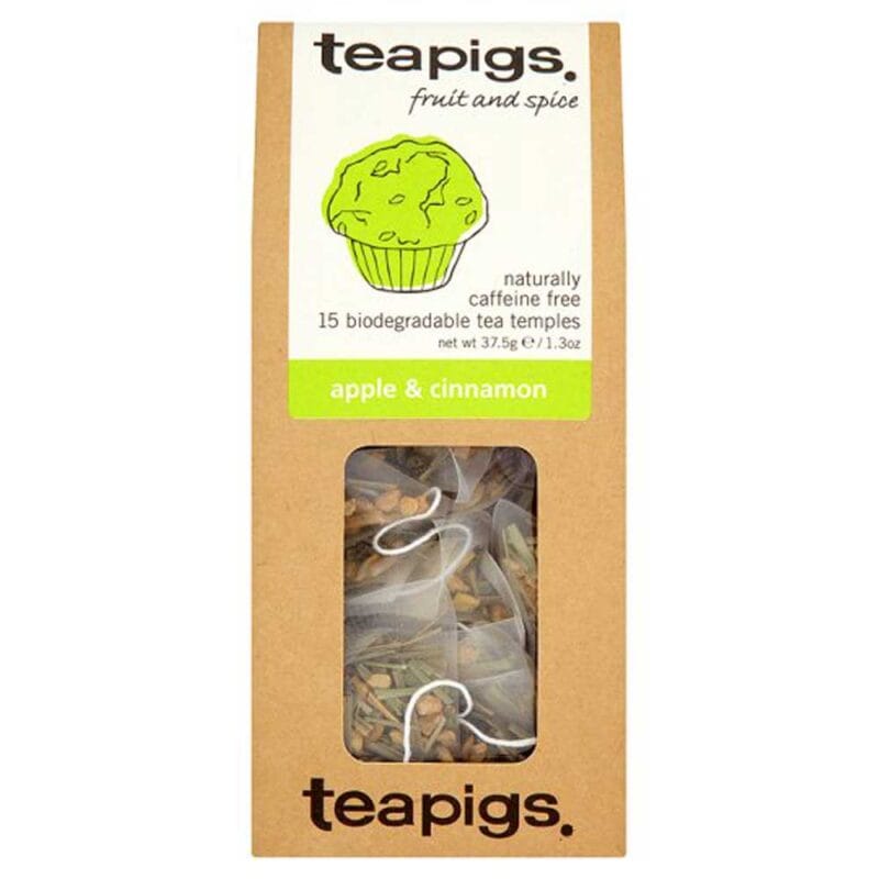 Kombinationen av krispiga äpplen och kryddig kanel är en genialisk blandning som Teapigs inte kunde motstå. Mormors äppelpaj rätt ner i koppen.
