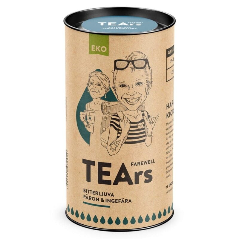 Farewell TEArs är ett grönt te med en ingefärskick som övergår till en mjuk och mild päronsmak. Bitterljuv var ordet.