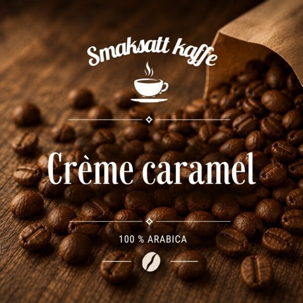 Crème Caramel är ett mellanrostat kaffe av 100 % Arabica med smak av krämig grädde, mörk karamell och vanilj. Mjukt, fylligt och härligt runt.