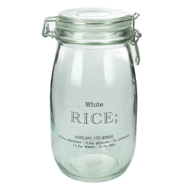 Glasburk med snäpplock ”Rice”