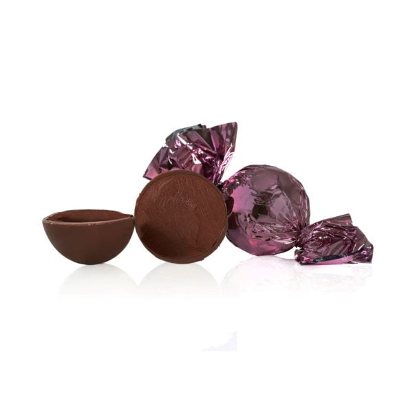 Mörk chokladtryffel med mörk chokladganachefyllning. Kakaohalt minst 85%. Förpackade i genomskinlig cellofanpåse som innehåller 10 stycken chokladtryfflar. Vikt ca 130 gram.