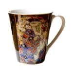 Elegant porslinsmugg med motiv av Jungfrun av Gustav Klimt. Rika färger och gyllene detaljer ger en lyxig, konstnärlig känsla. Rymmer 3 dl.