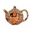 Praktiskt fat i melamin för tepåsen eller tekulan med fint Gustav Klimtmönster. Mått 13x10x2 cm (bxhxd).