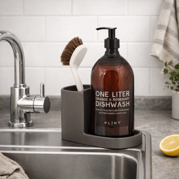 PLINT Hållare för diskborste och diskmedel Grå