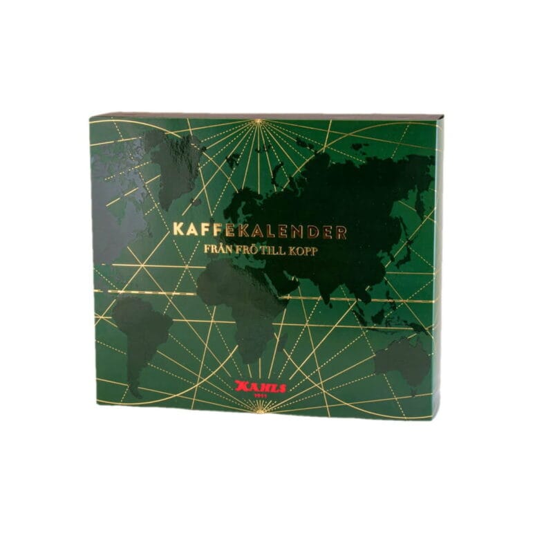 Adventskalender med kaffe. Kaffekalender.