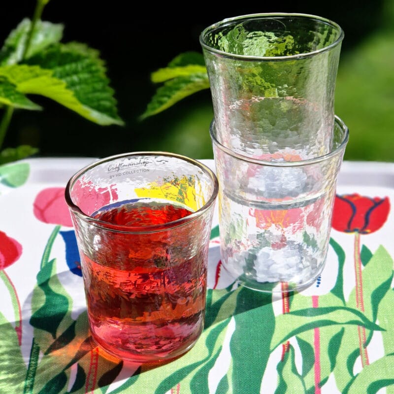 Dricksglas i återvunnet glas från HD Collection.