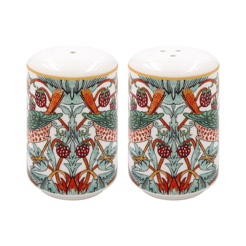 Ett vackert set i porslin som kompletterar dukningen. Saltkar och pepparkar med vackert William Morrismönster. Mått 5x5x7 cm (bxdxh). Tål maskindisk.