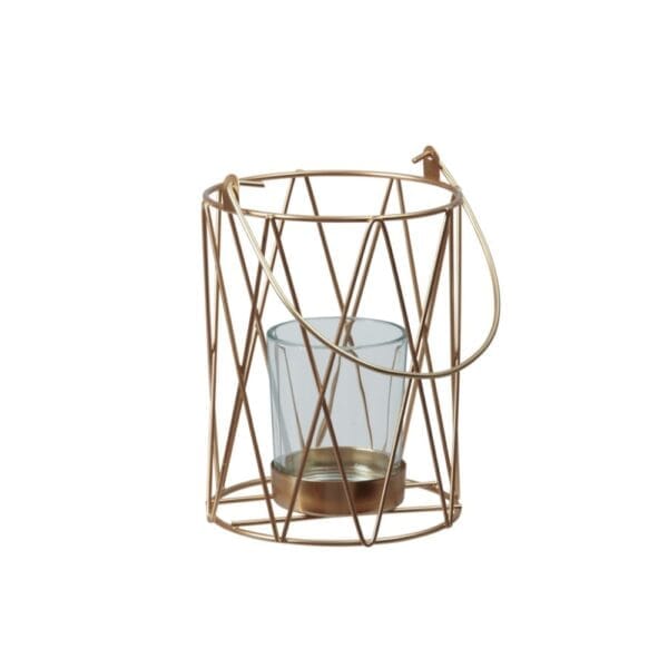 Ljuslykta guld H 14 cm