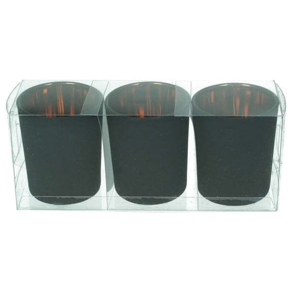 Ljuslykta svart/koppar 3 st/set