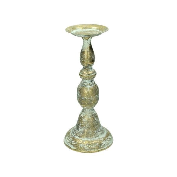 Blockljusstake guld 31,5 cm