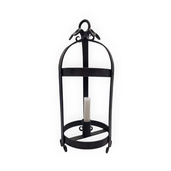 Ljuslykta i smidesjärn svensk allmogemodell från 1700-talets slut H 35 cm