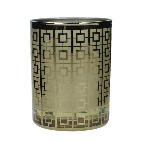 Ljuslykta glas Art Deco H 10 cm