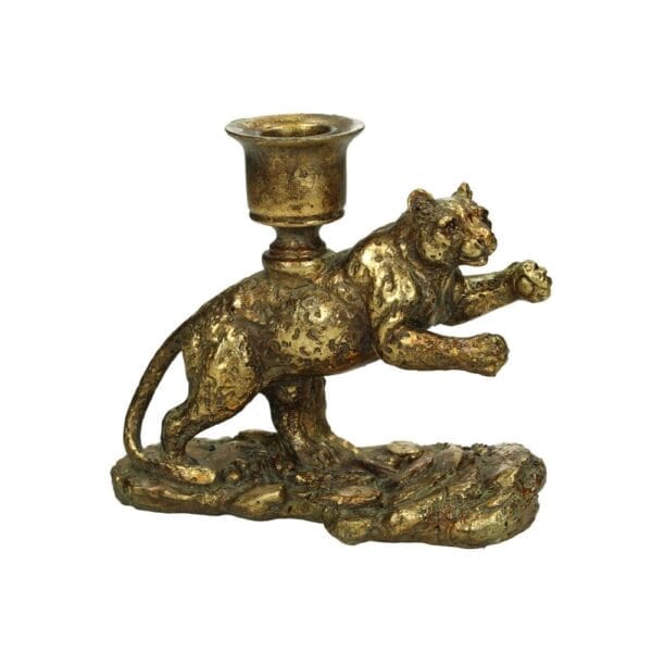 Ljusstake leopard 14 cm