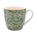Stor porslinsmugg med mönster av William Morris. Muggen rymmer ca 4 dl och tål mikro och maskindisk.