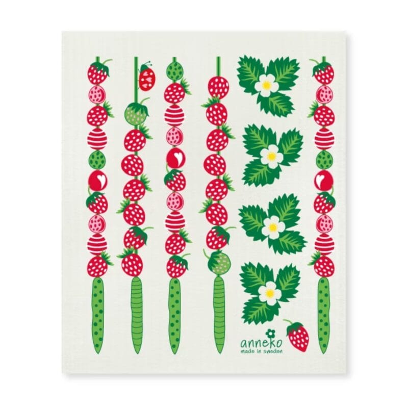 Miljövänlig disktrasa från Anneko Design Sweden, designad och tillverkad i Sverige. Tål att tvättas både i diskmaskin och tvättmaskin. Mått 17×20 cm.