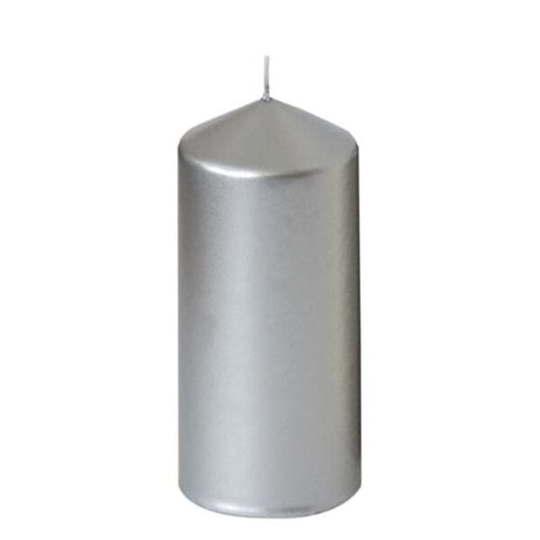 Blockljus Ädelglans Silver Ø5,7 cm H13 cm 34 tim