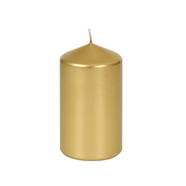 Blockljus Ädelglans Guld Ø4,7 cm H8 cm 16 tim