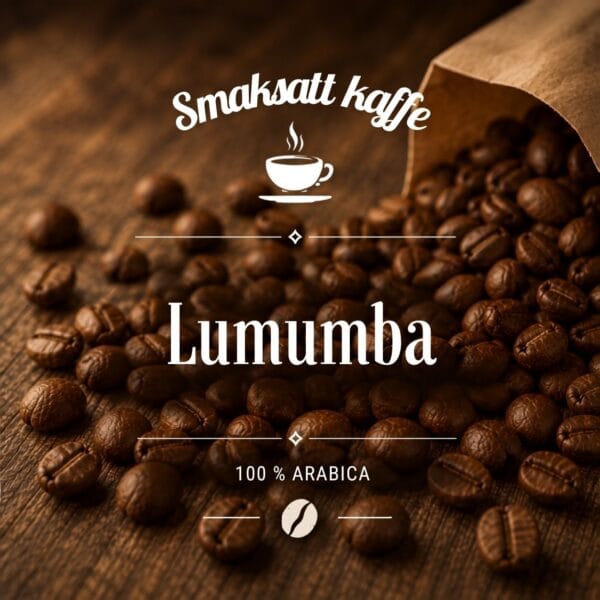 Lumumba är ett mellanrostat smaksatt kaffe av 100 % Arabica med fyllig choklad, varm romkaraktär och en len ton av grädde. Runt och fylligt.