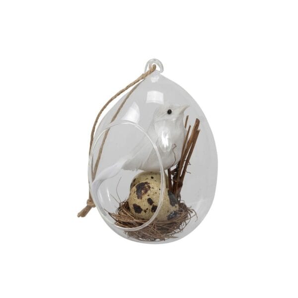 Glasägg med dekoration