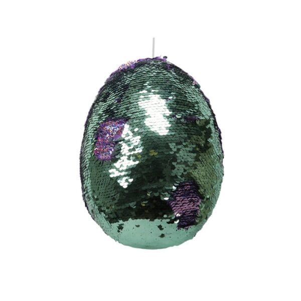 Hängdekoration paljettägg 12 cm