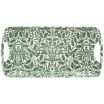 Praktisk bricka i melamin med vackert William Morrismönster. Mått 40x20 cm. Handdisk rekommenderas.