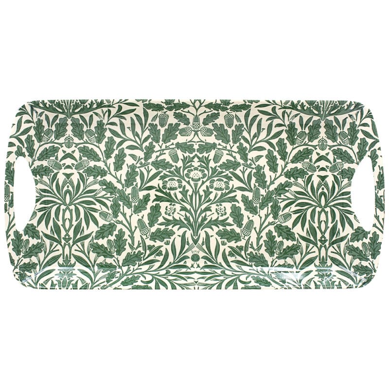 Praktisk bricka i melamin med vackert William Morrismönster. Mått 40x20 cm. Handdisk rekommenderas.