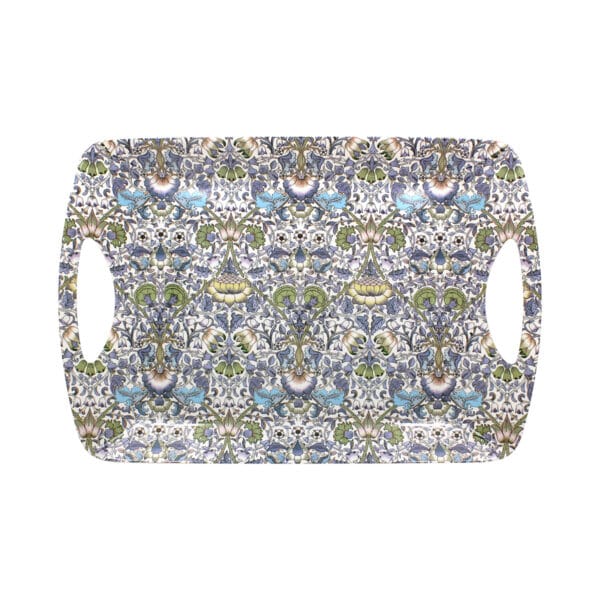 Stor bricka i melamin med William Morris-mönster. Dekorativ och praktisk bricka med rikt, detaljrikt motiv. Perfekt för servering.