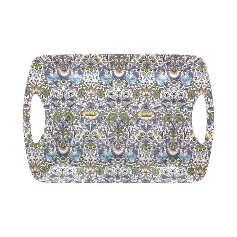 Stor bricka i melamin med William Morris-mönster. Dekorativ och praktisk bricka med rikt, detaljrikt motiv. Perfekt för servering.
