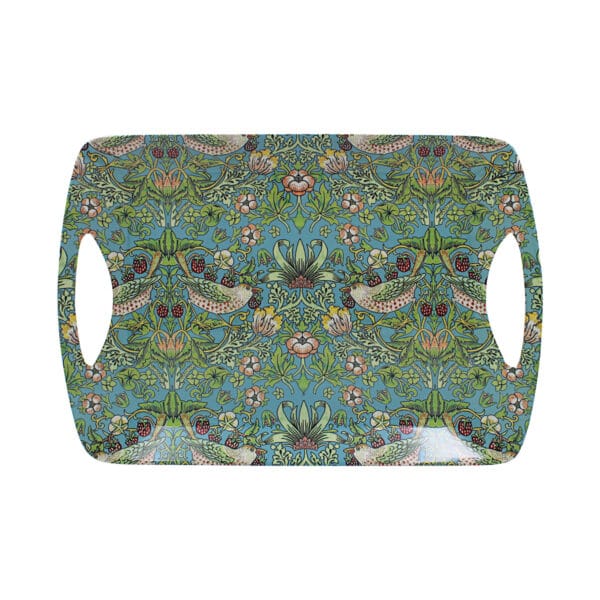 Stor bricka i melamin med William Morris-mönster. Dekorativ och praktisk bricka med rikt, detaljrikt motiv. Perfekt för servering.
