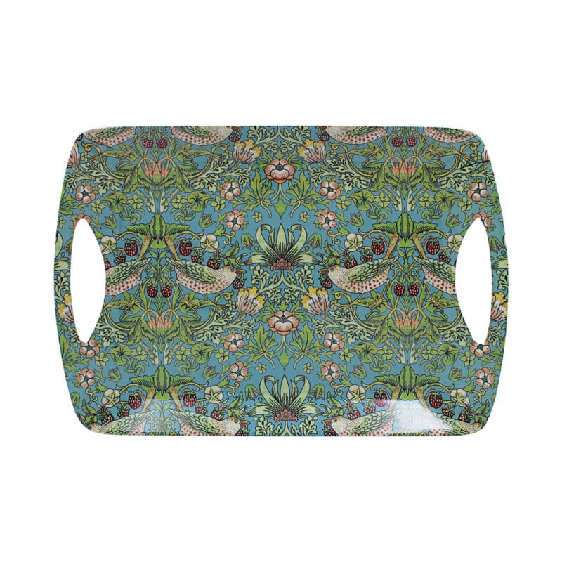 Stor bricka i melamin med William Morris-mönster. Dekorativ och praktisk bricka med rikt, detaljrikt motiv. Perfekt för servering.