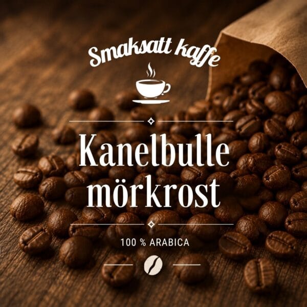 Kanelbulle mörkrost är ett mörkrostat kaffe av 100 % Arabica med varm smak av kanel och nybakat. Fylligt och smakrikt, särskilt gott med mjölk.