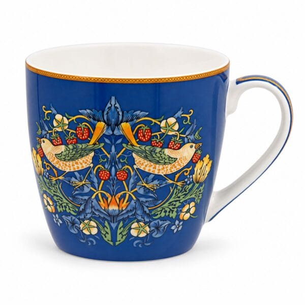 William Morris Strawberry Thief blå Mugg 400 ml