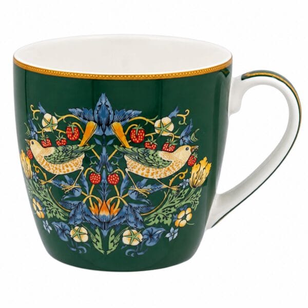 William Morris Strawberry Thief grön Mugg 400 ml