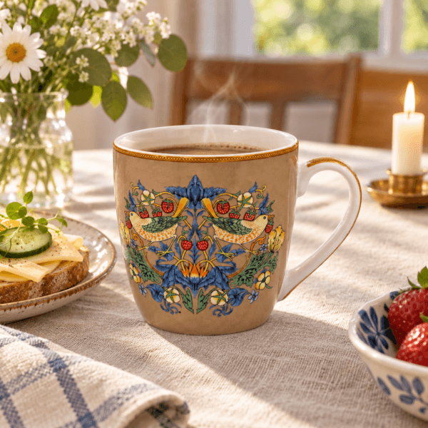 William Morris Strawberry Thief karamell Mugg 400 ml